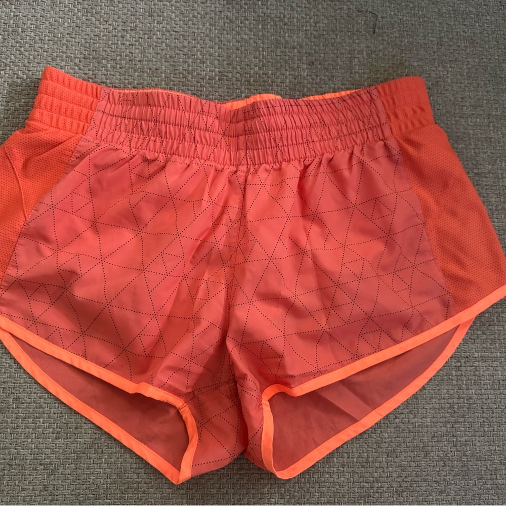 Nike Orange Dri-Fit Athletic Shorts Lightweight Moisture-Wicking